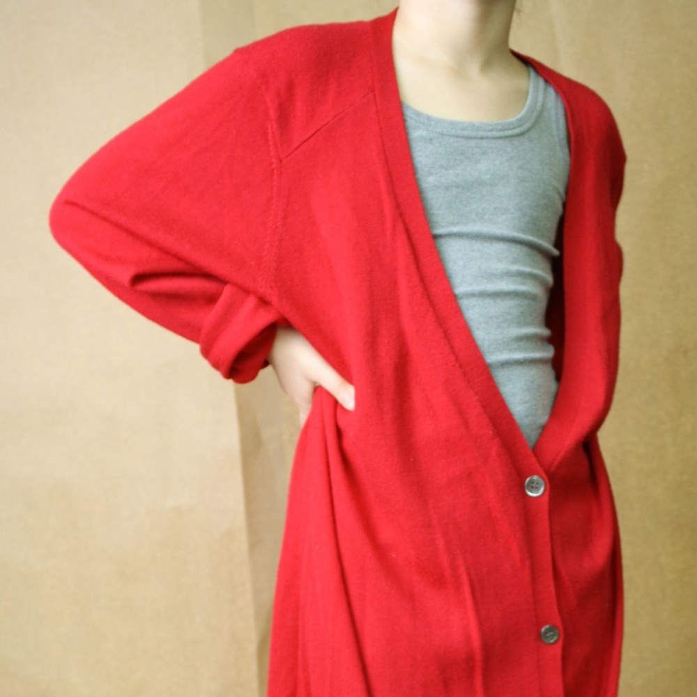 Slouchy Eileen Fisher Merino Wool Cardigan